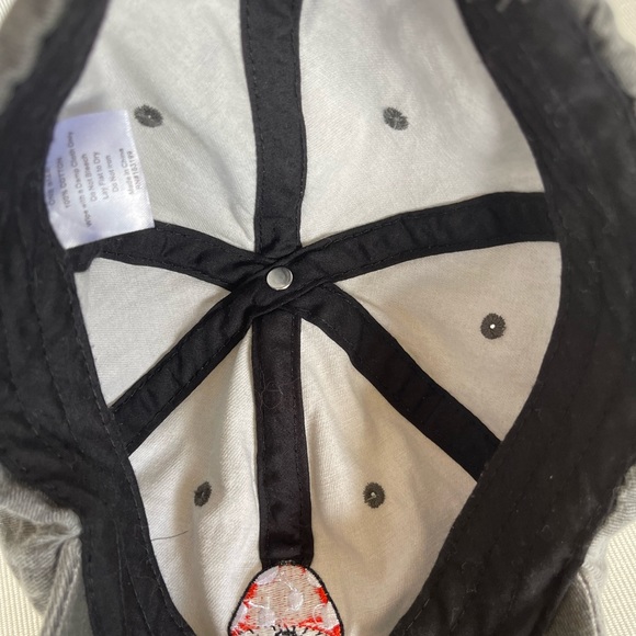 Mushroom Embroidery Gray Baseball Cap - Unisex. Streetwear. Adjustable. - Picture 4 of 8